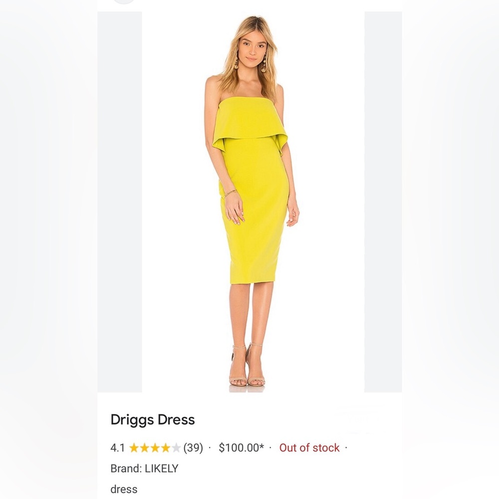 Neon Green NWT cocktail dress